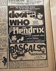 THE DOORS The Who & Jimi Hendrix Rock Bands Festival 1968 Concerts Advertisement