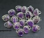 Amethyst Gemstone Ring Wholesale Lot 925 Sterling Silver Plated Rings Lot