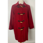 VTG Women LL Bean Thinsulate USA wool toggle lined full-length trench coat, XL
