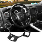 for 2011+ Dodge RAM 1500 2500 3500 Inner Steering Wheel Frame Trim Carbon Fiber (For: 2015 Ram 1500)