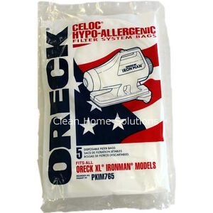 Genuine Oreck XL Ironman Vacuum Bags No. PKIM765 Package of 5