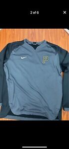 Pittsburgh Pirates MLB Nike Dri-Fit Pullover Sweatshirt Men's Size Large Gray