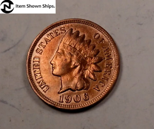 1906 Indian Head Penny Cent ~ Choice AU/UNC (red) ~ (I943)