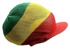 XL Dreadlocks Rasta Mesh Hair Net Hat Red Green Yellow Jamaica Tam Dread Hair