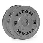Titan Fitness 10 LB Cast Iron Olympic Plates, Sold In Pairs, Classic Plates