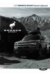 2021 Ford Bronco Sport Owners Manual User Guide (For: 2021 Ford Bronco Sport)