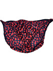 Vintage Avon Intimates Satin String Bikini Panty Size 3X Black Red Hearts