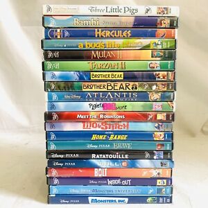 New Listing(20) All Walt Disney Pixar DVD Movie Lot, Animated Cartoon Family Kids Children