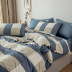 New minimalist cotton printed checkerboard series bed four piece set