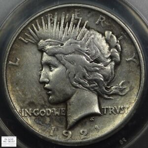1921 High Relief Peace Silver Dollar $1 ANACS VF 30 Details - Scratched