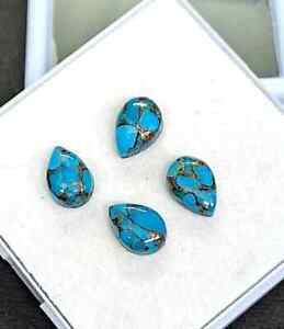 [Wholesale] Blue Copper Turquoise Cabochon Pear Shape Loose Gemstone Jewellery.