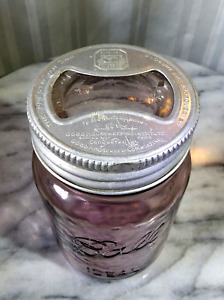 BALL PINK Mason Jar ~ PRESTO GLASS CANNING LID  ~ Collectible ~ Pint
