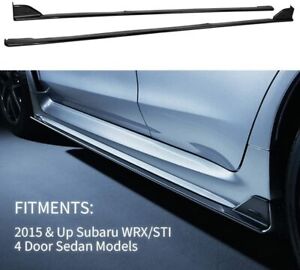 Side Skirt for 2015-2021 Subaru WRX STI 4-Dr Sedan Side Splitters Rocker Panel (For: STI)