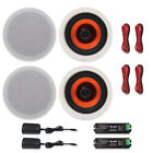 Herdio 4 Kitchen Speakers 6.5’’ Bluetooth Ceiling / Wall Speaker Kit Flush Mount