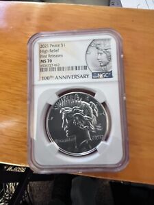 2021 Philadelphia Peace Silver Dollar High Relief NGC MS 70 First Releases Mint