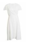 Treasure & Bond Puff Short Sleeve V-Neck Striped Wrap Dress Cover-Up White $79