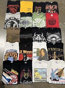 Lot Of 20 Vintage Retro Music Mens Shirt Bundle Wholesale Resell Rare