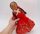 Cherokee Rag Doll Cloth Baby Mom Mother Woman Embroidered Faces Calico Braids