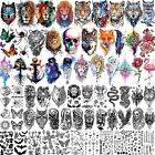 66 Sheets 3D Watercolor Animals Owl Lion Temporary Tattoos For Women Men Adults