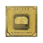 1 Gram Gold Bar .999+ Fine Geiger Gold Bar From 25 x 1 Gramp Multicard Pack