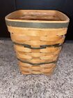 Longaberger 1996 Medium Spoon Basket Green Weave With Protector