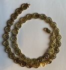MUSEUM OF FINE ARTS MFA Gold Over 925 STERLING SILVER NECKLACE/ Choker Spiral