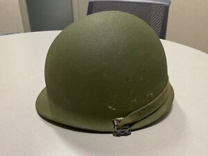 US Vietnam Helmet and Liner 1964 Original Unmessed With - SWEET Great Display!!!
