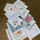 Mixed Lot 12 PCs women hankies Pure Cotton Vintage style floral Handkerchiefs