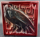 VERY RARE 1948 ROOKWOOD TRIVET #1794 & features a ROOK on a LATTUCE BACKGROUND