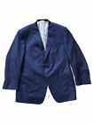 Samuelsohn Sports Coat Suit Jacket 44 R Solid  Blue 2 Button Wool Canada