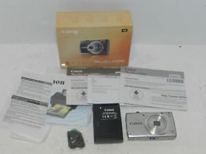 Silver Canon PowerShot A2500 16.0MP LCD Digital Camera Complete in Box CIB