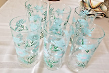 6 Vtg. Taylor Smith Taylor Boutonniere Ever Yours Tumbler /Drink Glasses - 6.5
