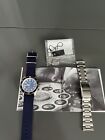 Shinola The Duck Watch With 42mm Blue Face & Silver Bracelet