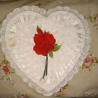 Vintage Valentine Heart Candy Box Satin Rose Lace  Oaks Candy Oshkosh Wiscon 13
