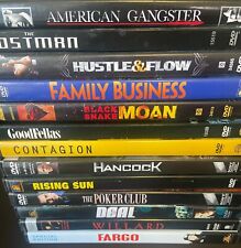 13 Lot DVD Movies Adult Mixed Fargo Hancock Contagion American Gangster Hustle