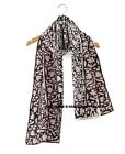 Women's Soft Long Cotton Hand Block Flower Printed Shawl Wrap Scarf Indian Stole