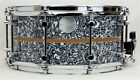 Click Drums Custom Vented 6.5x14 10ply Maple Snare Drum Zebra Abalone Finish
