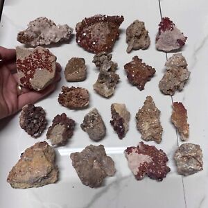 20pc Lot Vanadinite Mineral Crystal Collection 3.9lb Wholesale Parcel Stone Set