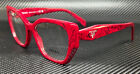 PRADA PR 18WV 15D1O1 Maroon Red Marble Women's 54 mm Eyeglasses