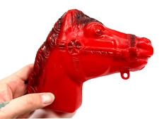 vtg Western Cowboy Rodeo Hobby Horse blowmold head toy