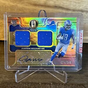 2022 Panini Gold Standard Jameson Williams RPA Rookie Dual Patch AUTO /149 Lions