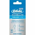 Oral-B Glide Pro-Health Threader Dental Floss 30 Single-Use Packets (Pack of 2)