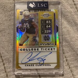2020 Chase Claypool Optic Contenders College Ticket SSP Auto /10 Steelers