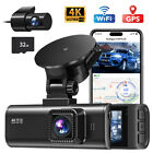 REDTIGER Dash Camera Front and Rear 4K Dash Cam Built-In WiFi & GPS Parking Mode