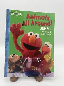 Sesame Street Animals All Around Jumbo Coloring and Activity Elmo Bert 2004 Ch14