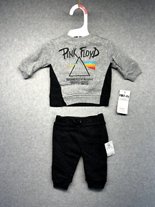 Pink Floyd Baby Outfit Band Tour  Sweatsuit Gray 2 Piece Long Sleeve Size NB NWT