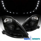 Fits 2006-2009 350Z Black Projector Headlights LED Bar Lamps 06-09 Pair