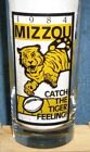 1984 Mizzou Tigers Drink Glass  University of Missouri Schedule on Glass MFA Oil
