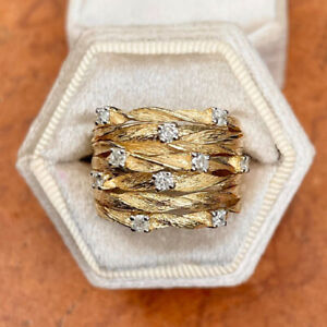 Women Wedding 18k Yellow Gold Plated Rings Cubic Zirconia Jewelry Size 6-10