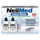 NeilMed Sinus Rinse Kit 250 Packets + 2 Squeeze Bottles + NASAMIST SALINE SPRAY